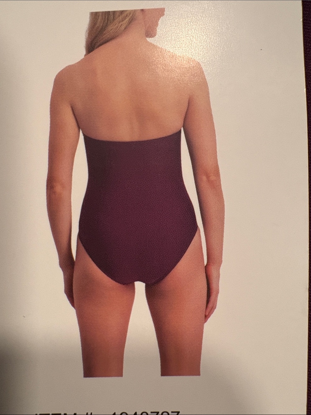 DKNY Strapless or with straps One-Piece Swimsuit - Deep Plum - Picture 2 of 8